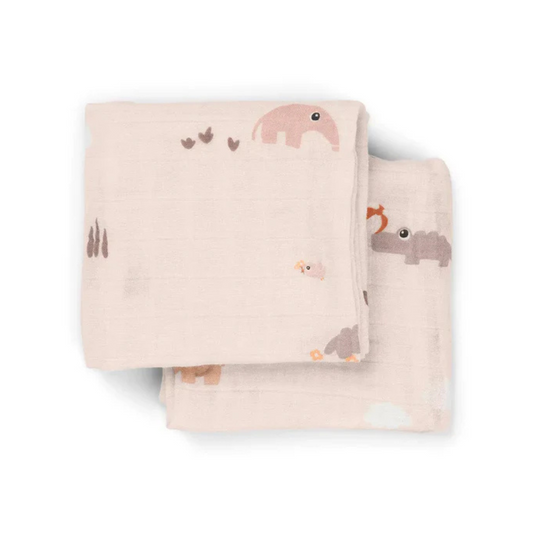 Pack 2 Muselinas Pequeñas - Playground - Rosa | Done by deer