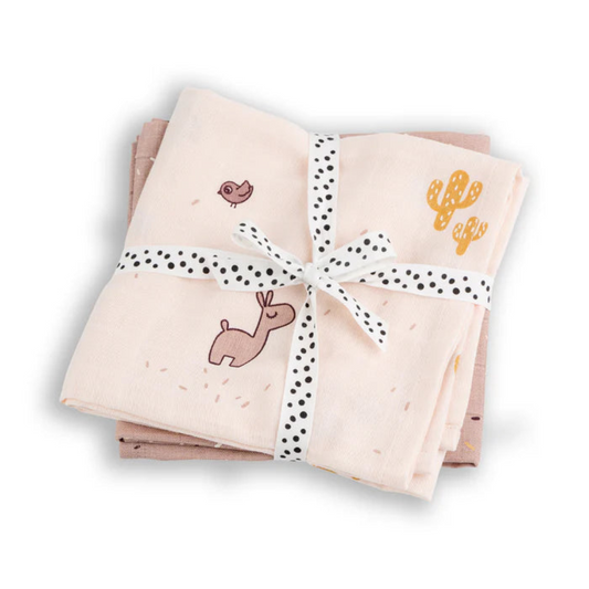 Pack 2 Muselinas Grandes GOTS - Lalee - Rosa | Done by deer