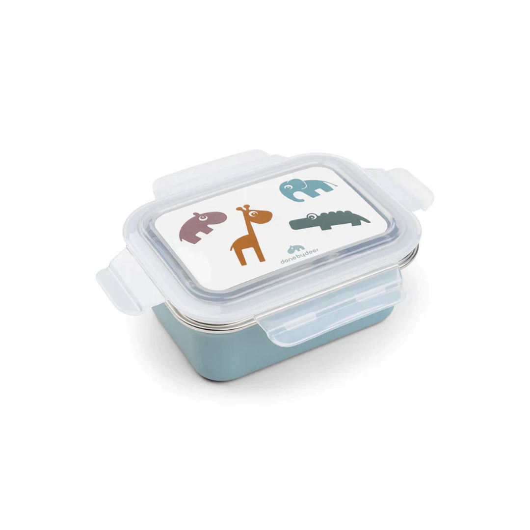Caja de Metal para Almuerzo Deer Friends - Azul | Done by deer