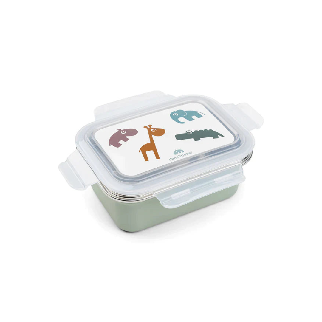 Caja de Metal para Almuerzo Deer Friends - Verde | Done by deer