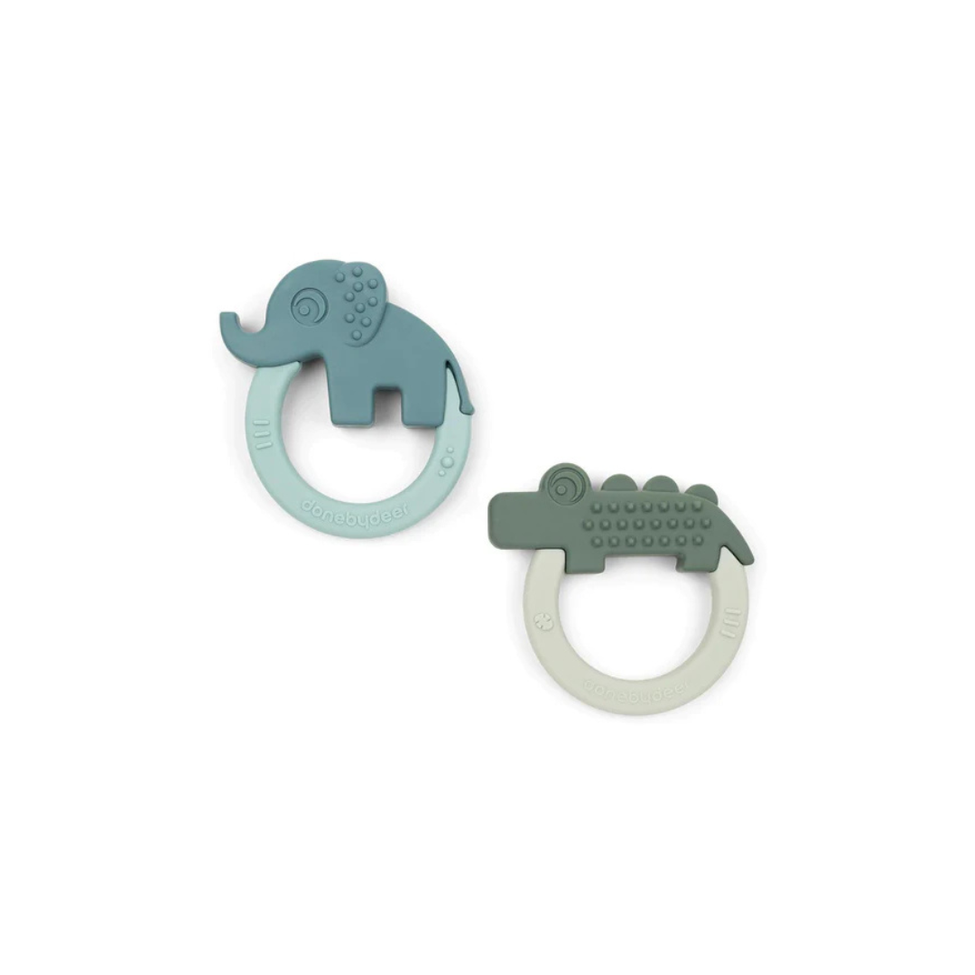 Set 2 Mordedores - Deer Friends - Verde y Azul | Done by deer
