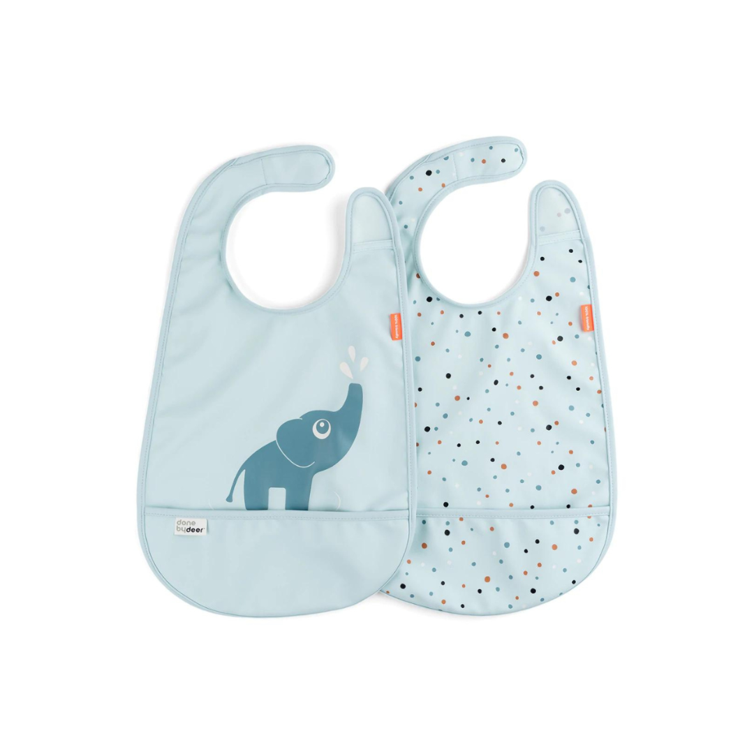 Set 2 Baberos - Elphee - Azul | Done by deer