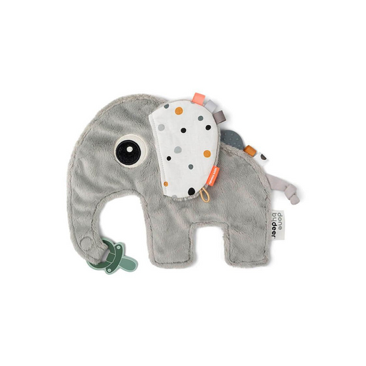 Mini Blanket with Pacifier Holder Elphee Grey