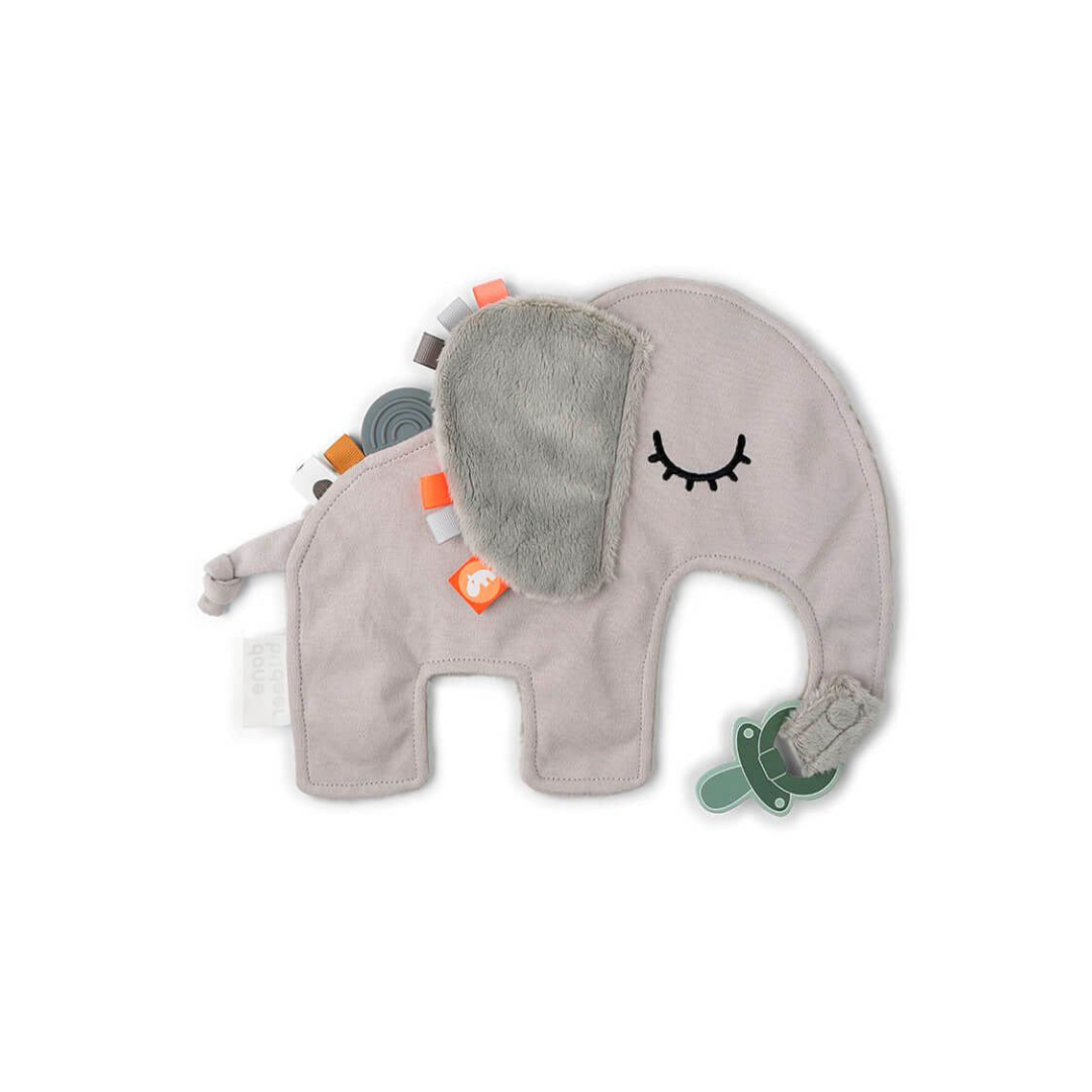 Mini Mantita con Portachupete Elphee - Gris Dorado | Done by deer