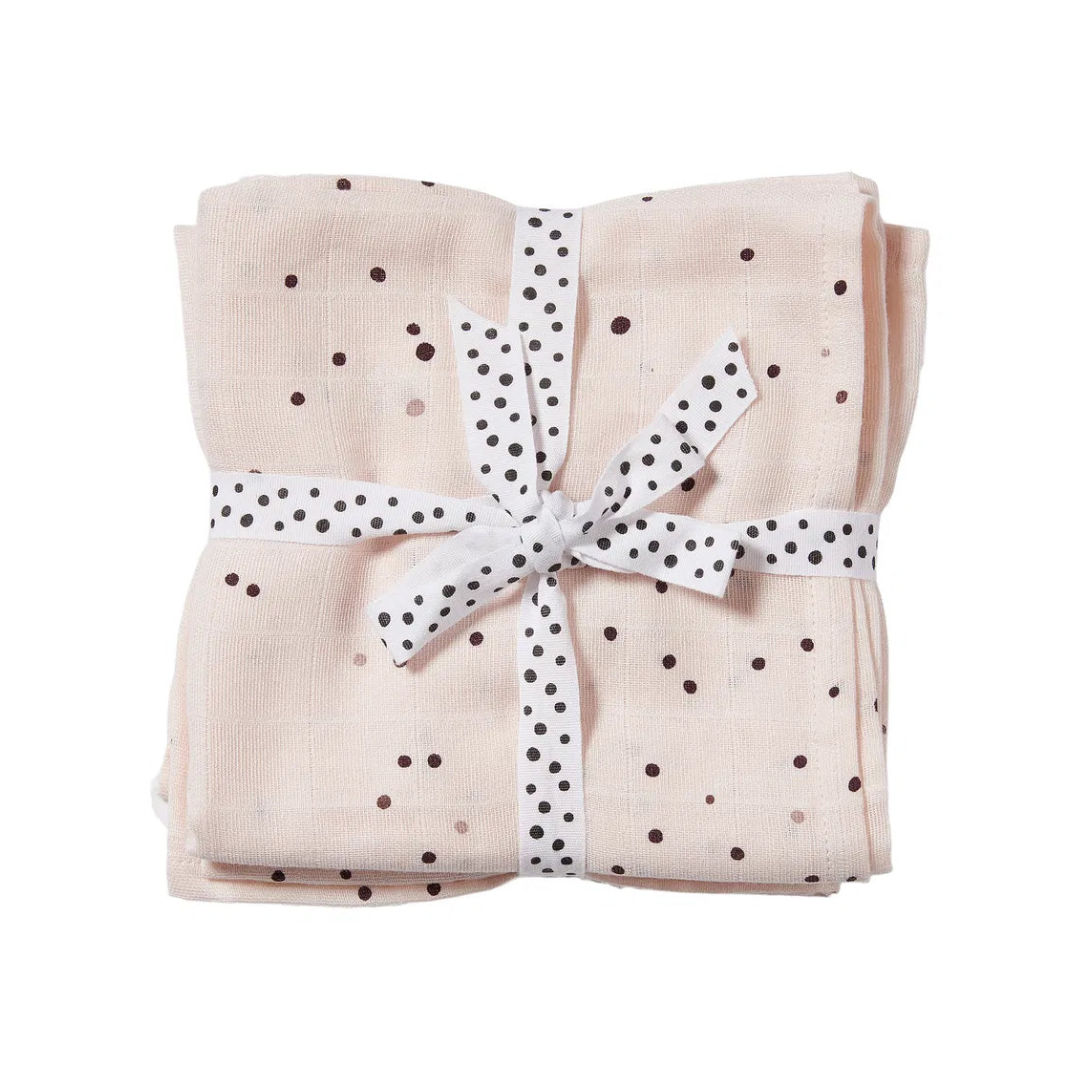 Set 2 Mantas Muselina Grande - Dreamy Dots - Rosa | Done by deer