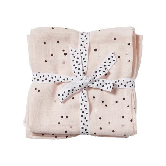 Set 2 Mantas Muselina Grande - Dreamy Dots - Rosa | Done by deer
