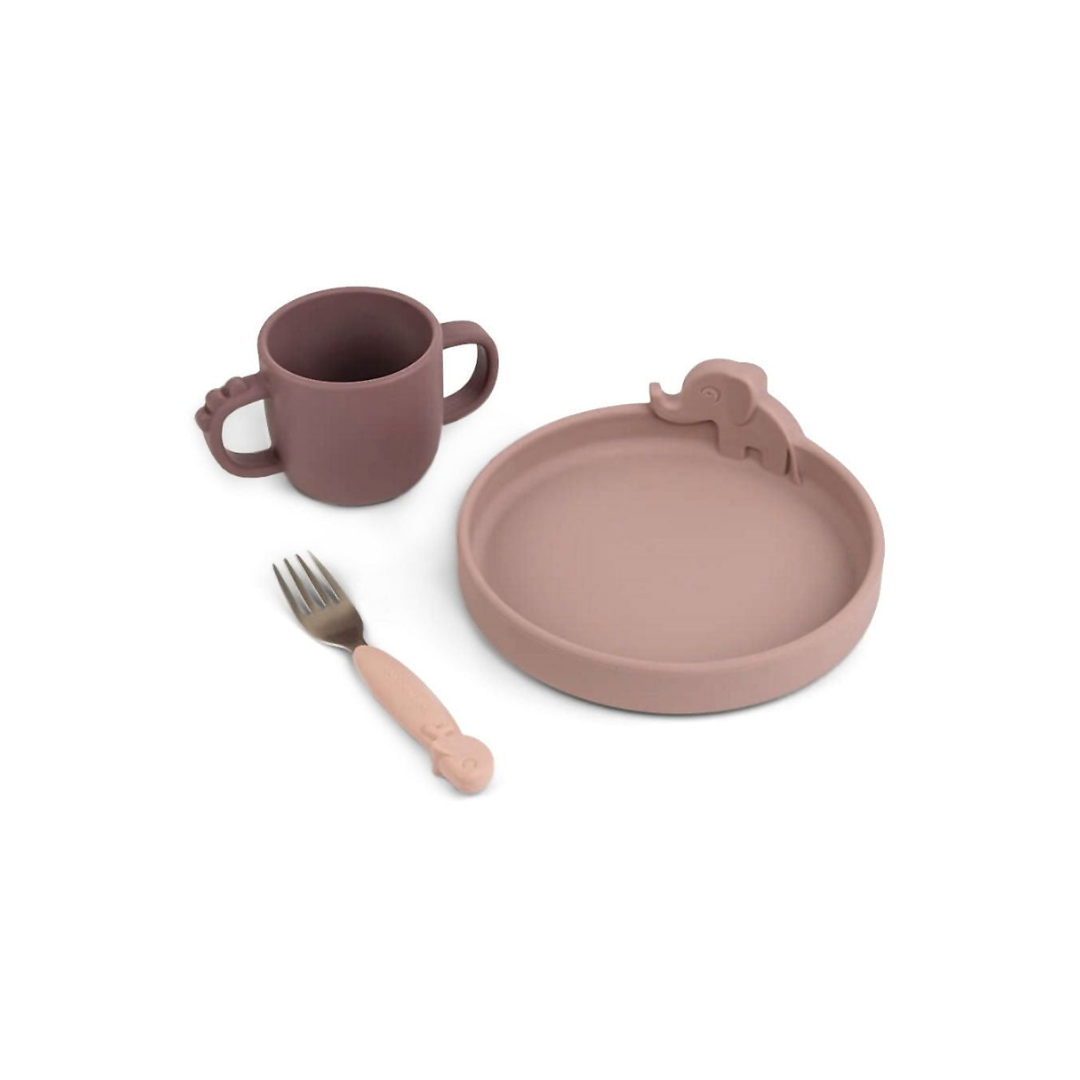 Set de Comida Peekaboo Deer Friends - Rosa Viejo | Done by deer