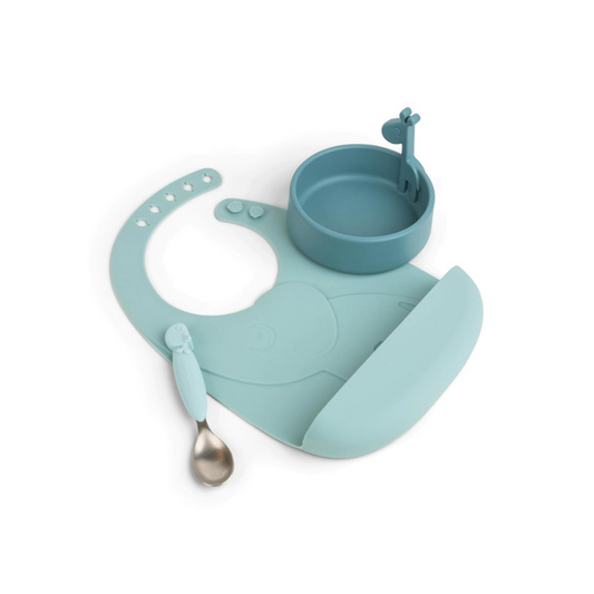 Set Primeras Comidas Peekaboo Deer Friends - Azul | Done by deer