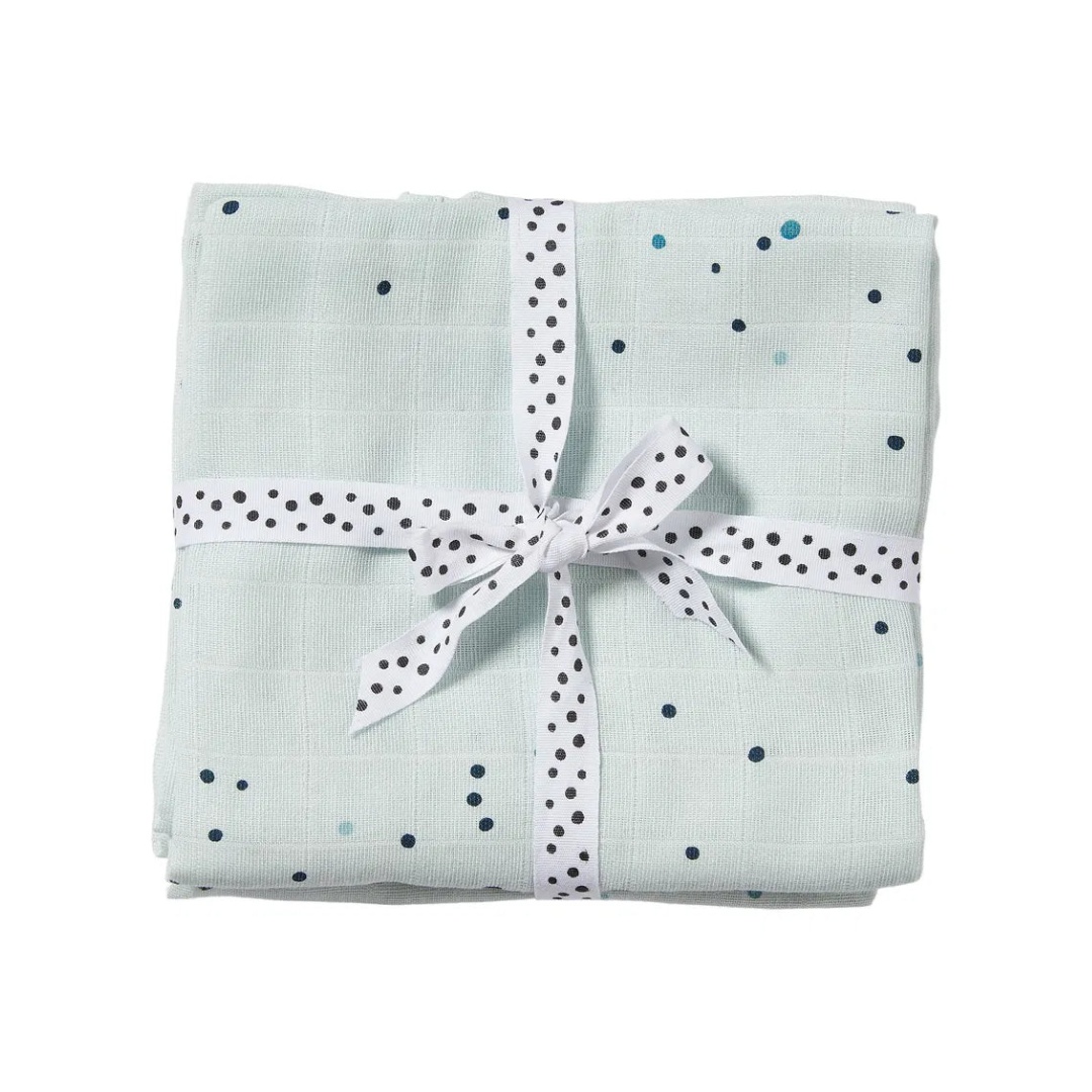 Set 2 Mantas Muselina Grande - Dreamy Dots - Azul | Done by deer