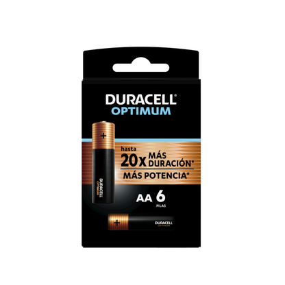 Pilas Optimum AA - Pack de 6 unidades | Duracell