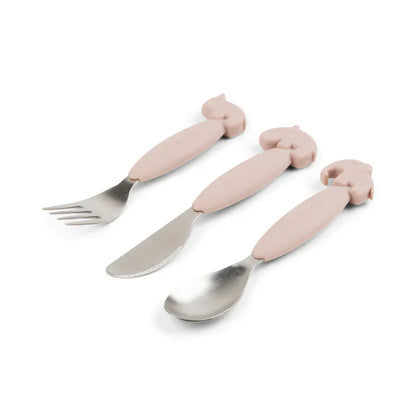 Set de Cubiertos Antideslizantes - Rosa | Done by deer