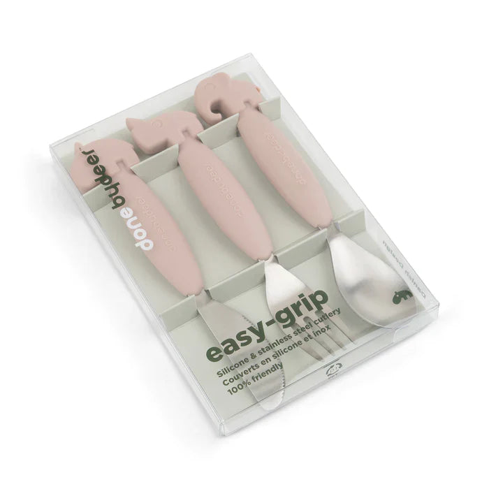 Set de Cubiertos Antideslizantes - Rosa | Done by deer
