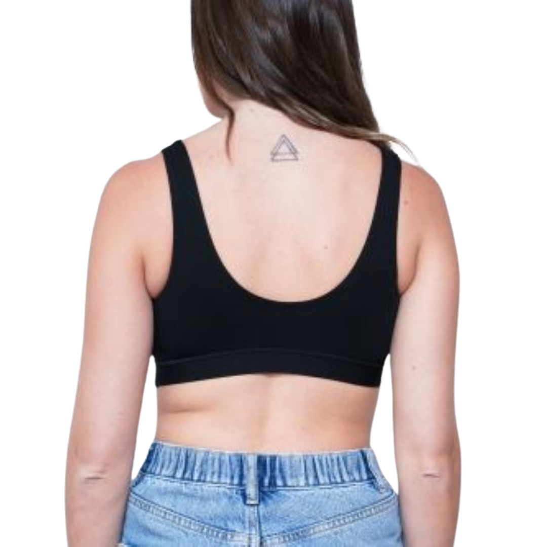 Sostén de Lactancia Absorbente Tipo Peto - Negro | Easy Milk