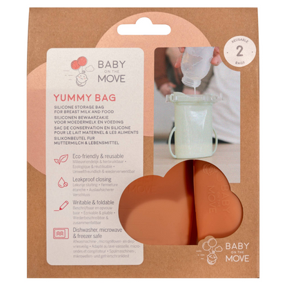 Pack 2 Bolsas de Silicona Multifuncionales - Yummy Bloom | Baby on the Move