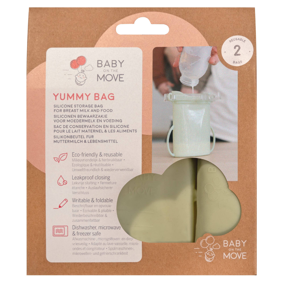 Pack 2 Bolsas de Silicona Multifuncionales - Yummy Aspen | Baby on the Move