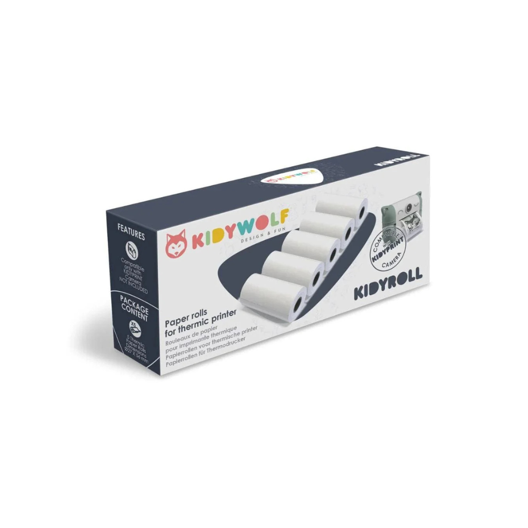 Pack de 5 rollos de Papel Térmico para Cámara de Foto con Impresión | Kidywolf