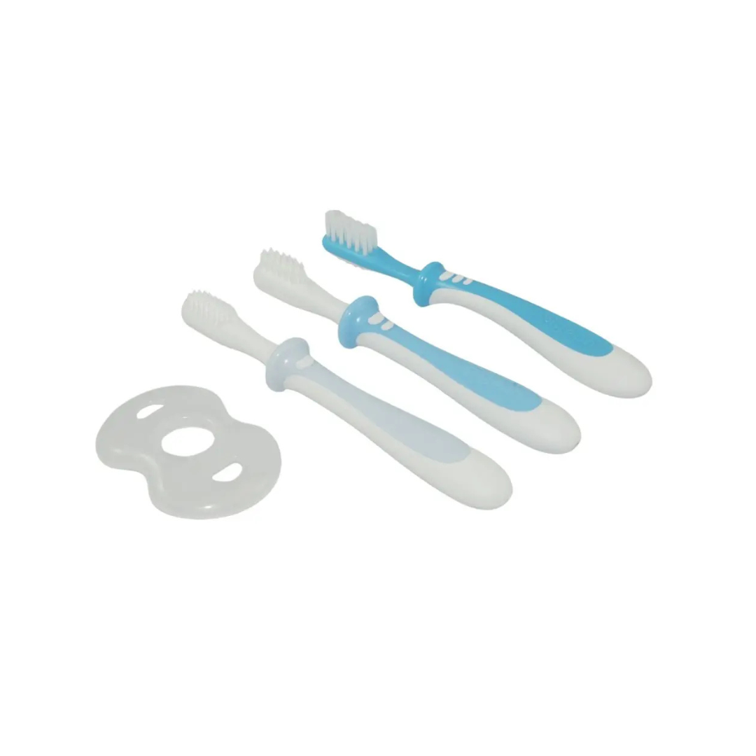 Set de Aprendizaje Cepillos Dentales 3 Pasos – Azul | Pigeon
