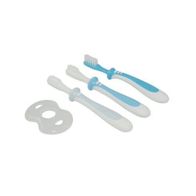 Set de Aprendizaje Cepillos Dentales 3 Pasos – Azul | Pigeon