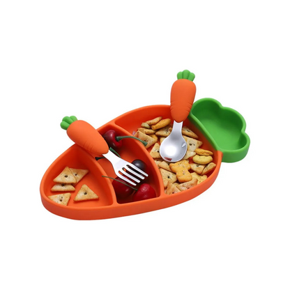 Plato de Silicona con Succión - Zanahoria | The Baby Nation