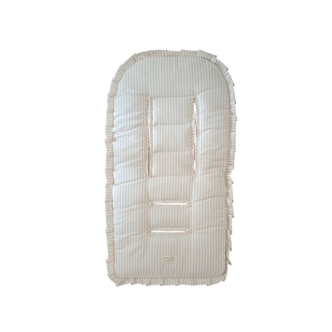 Protector Acolchado para Coche - Beige con Rayas | Baby Mattress