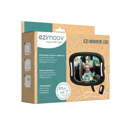 Espejo con Luz LED de Bebé para Auto | Ezimoov