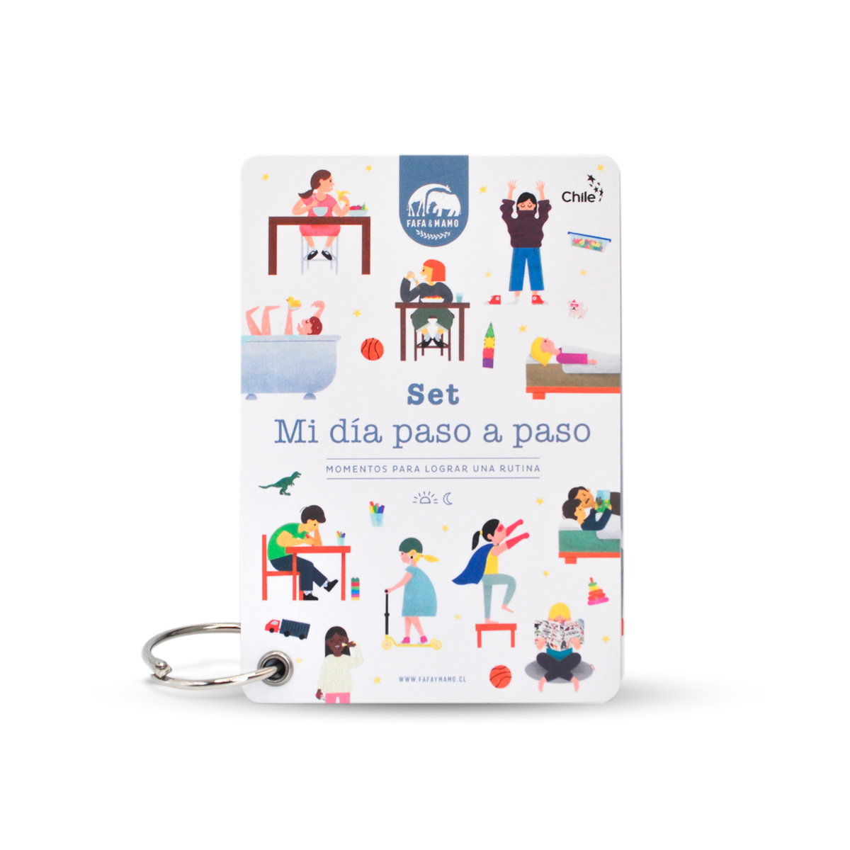 Set de Tarjetas Educativas - Mi día Paso a paso | Fafa & Mamo