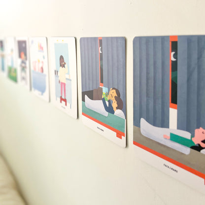 Set de Tarjetas Educativas - Mi día Paso a paso | Fafa & Mamo