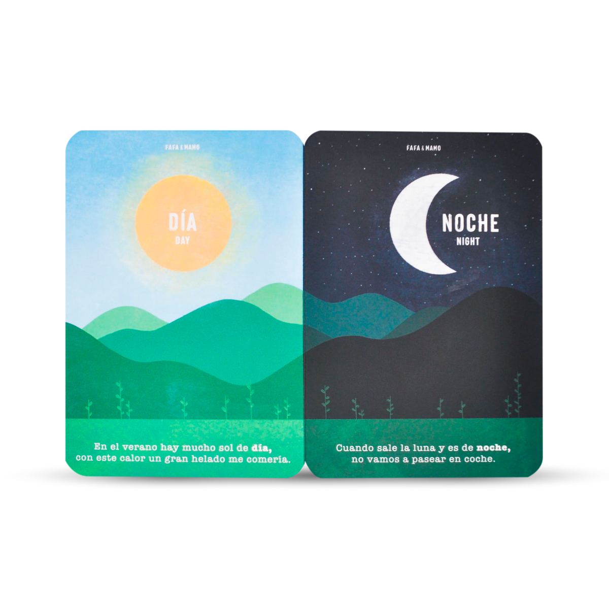 Set of Educational Cards - Opposites