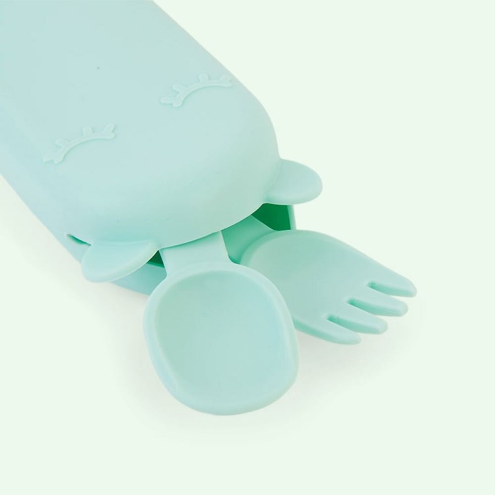 Cubiertos con Caja - Verde Menta | We Might Be Tiny