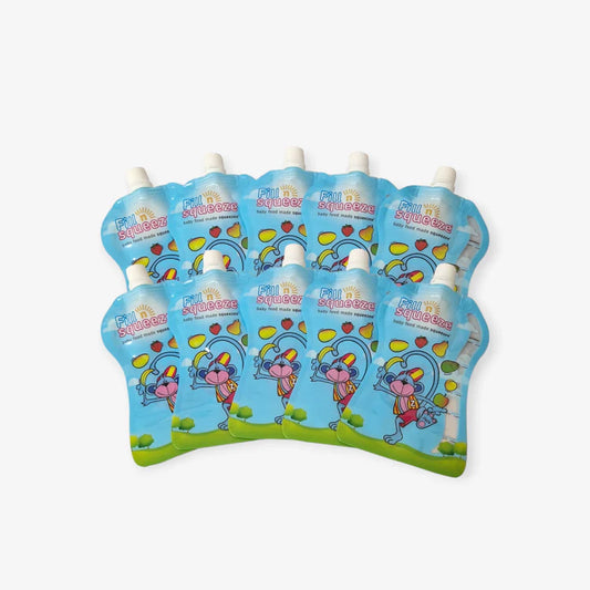 Bolsas de Almacenamiento Reutilizables Pouches (10 Unidades) | Fill n Squeeze