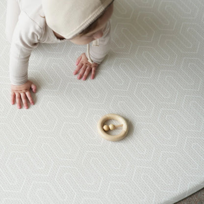 Alfombra de Juego Reversible y Antigolpes - Redondo -  Flores | Oruga Kids