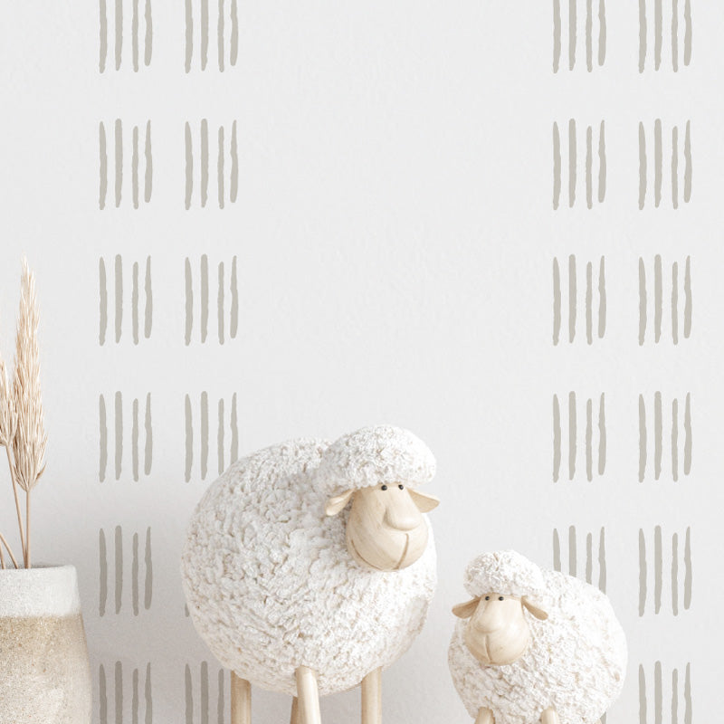 Stickers Decorativos Para Muros - Líneas Taupe | Murami