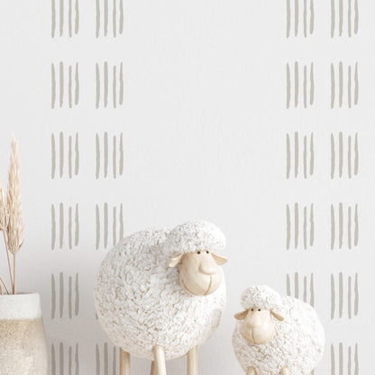 Stickers Decorativos Para Muros - Líneas Taupe | Murami