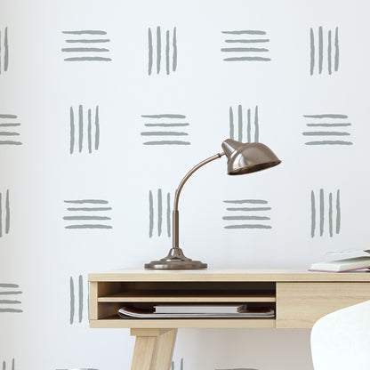 Stickers Decorativos Para Muros - Líneas Gris Verdoso | Murami