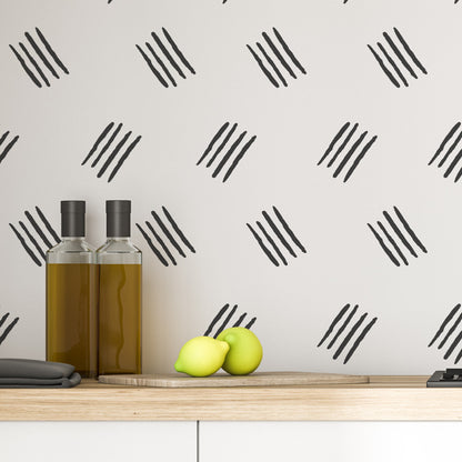 Stickers Decorativos Para Muros - 4 Líneas Negro | Murami