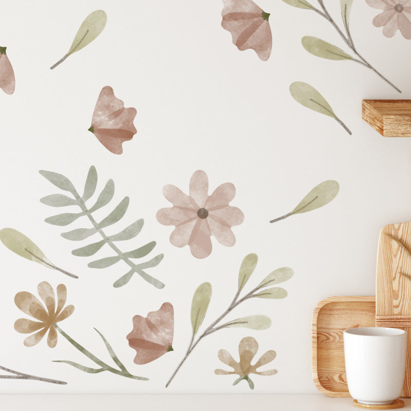 Stickers Decorativos Para Muros - Conjunto Floral | Murami