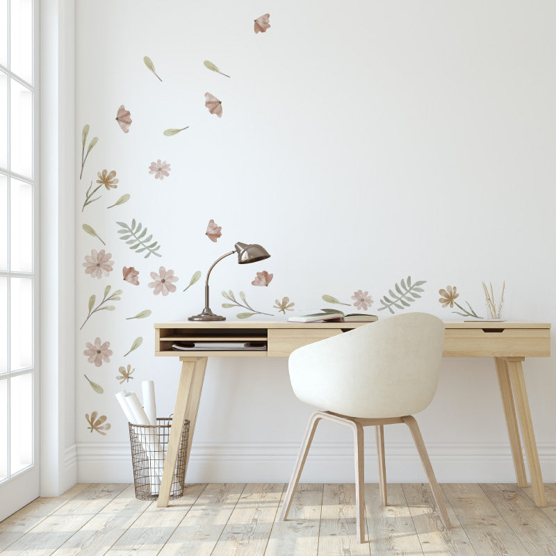 Stickers Decorativos Para Muros - Conjunto Floral | Murami