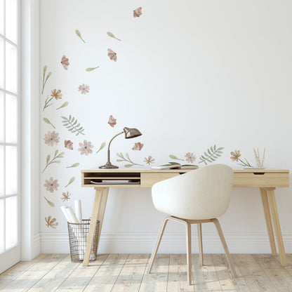 Stickers Decorativos Para Muros - Conjunto Floral | Murami