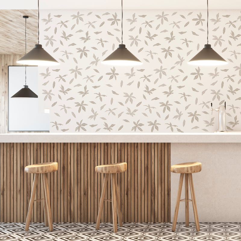 Decorative Wall Stickers - Taupe Flower Silhouette