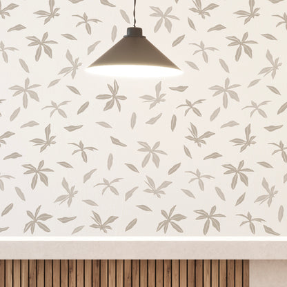 Decorative Wall Stickers - Taupe Flower Silhouette