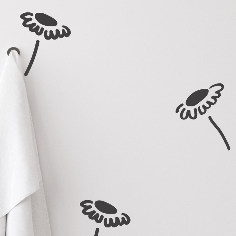 Stickers Decorativos Para Muros - Gerbera Negra | Murami