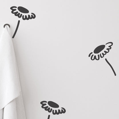 Stickers Decorativos Para Muros - Gerbera Negra | Murami