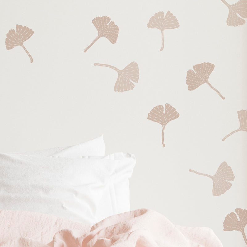 Stickers Decorativos Para Muros - Gingko Crema Dúo | Murami