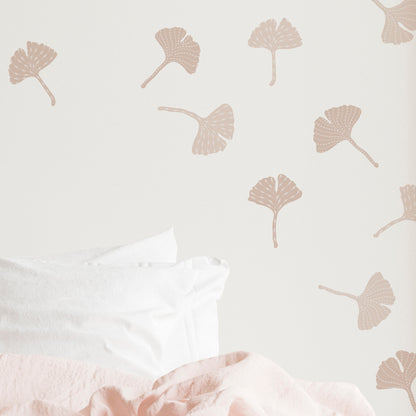 Stickers Decorativos Para Muros - Gingko Crema Dúo | Murami