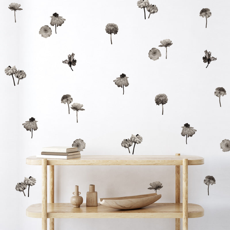 Stickers Decorativos Para Muros - Peonias Sepia | Murami