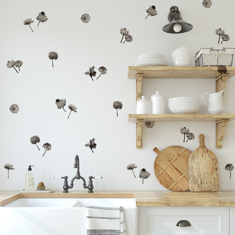 Stickers Decorativos Para Muros - Peonias Sepia | Murami