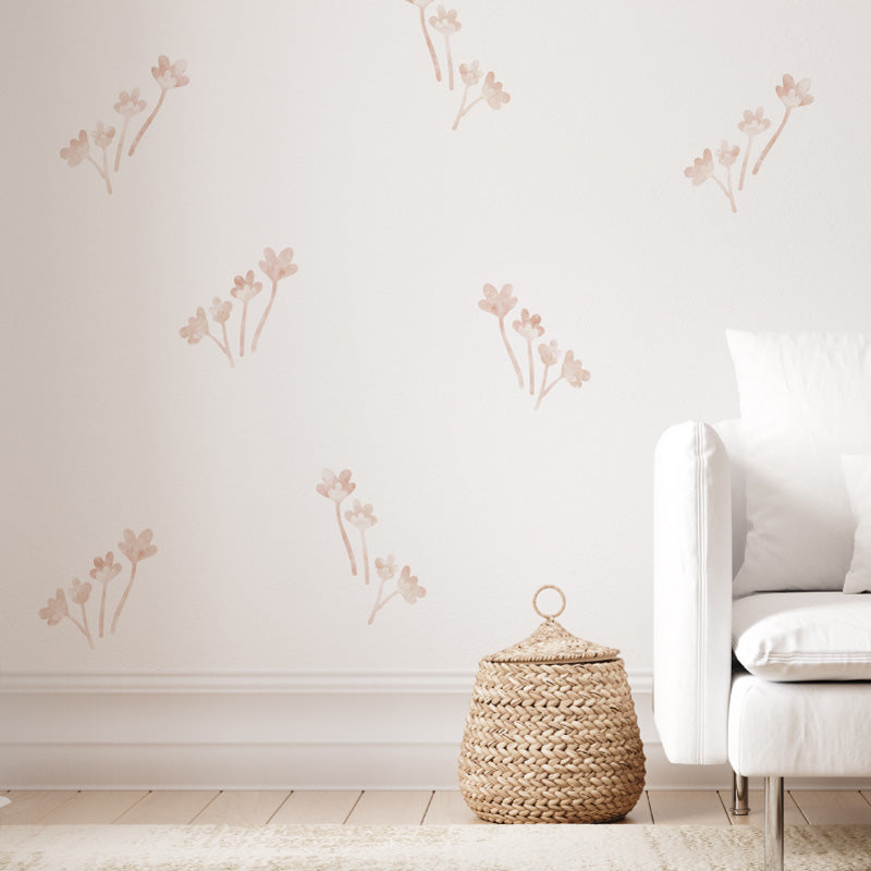 Stickers Decorativos Para Muros - Ramo de Cuatro Rosa | Murami