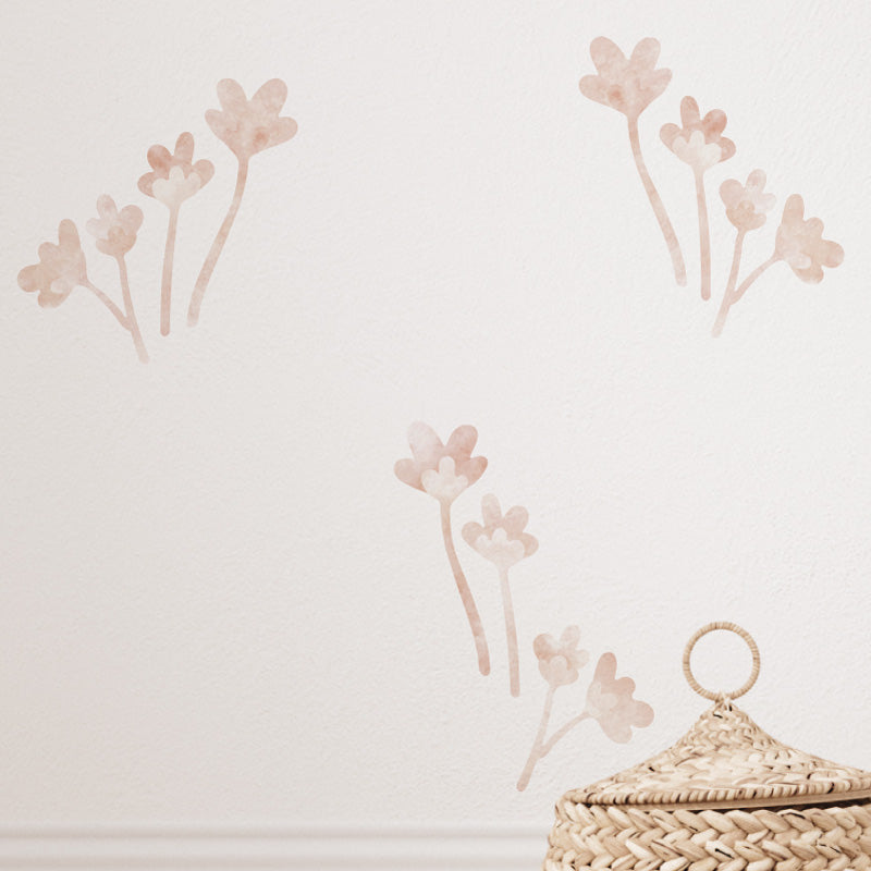 Stickers Decorativos Para Muros - Ramo de Cuatro Rosa | Murami