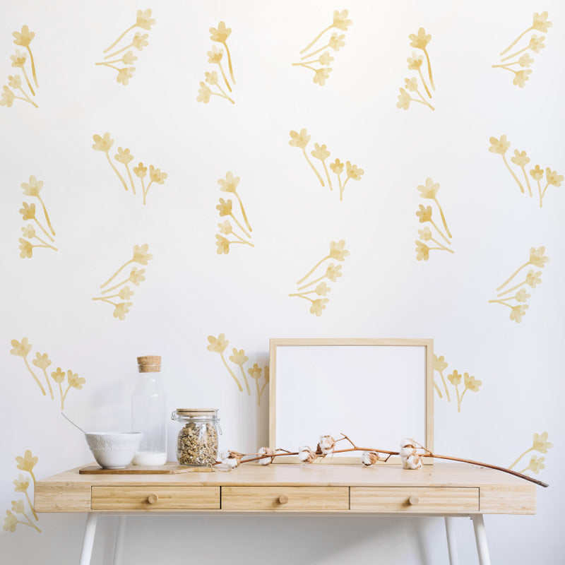 Stickers Decorativos Para Muros - Ramo de Cuatro Amarillo | Murami