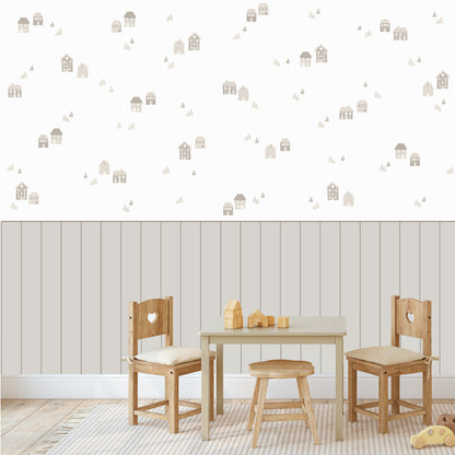 Stickers Decorativos Para Muros - Casitas S Taupe | Murami